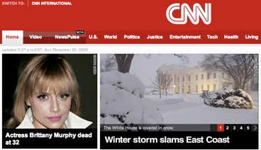 Brittany Murphy CNN screenshot from December 20, 2009