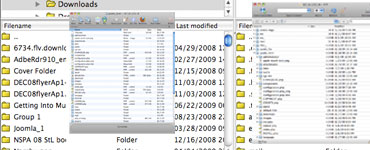 Screenshots of different FTP programs