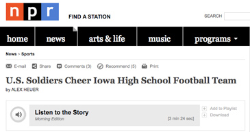 NPR landing page for City High Article